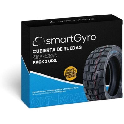 smartgyro Cubierta Off-Road para Patinete Eléctrico Raptor y Ryder, 10" con Tacos, Caucho Reforzado smartgyro Cubierta Off-Road para Patinete Eléctrico Raptor y Ryder, 10" con Tacos, Caucho Reforzado