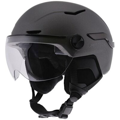 TNB Casco inteligente para bicicleta/patinete talla L gris oscuro con luz de freno automática, intermitentes, mando TNB Casco inteligente para bicicleta/patinete talla L gris oscuro con luz de freno automática, intermitentes, mando