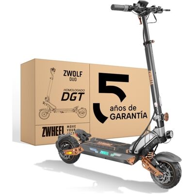 Patinete eléctrico Zwheel Zwolf Duo 2x500W Autonomía 70km Ruedas 10" Off Road Doble suspensión Frenos hidráulicos Gris-bronce Patinete eléctrico Zwheel Zwolf Duo 2x500W Autonomía 70km Ruedas 10" Off Road Doble suspensión Frenos hidráulicos Gris-bronce