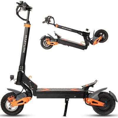 Patinete eléctrico Maxturn X1 1000W Autonomía 50km Ruedas 10'' Tubeless Negro Patinete eléctrico Maxturn X1 1000W Autonomía 50km Ruedas 10'' Tubeless Negro