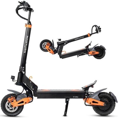 Patinete eléctrico Maxturn X1 Ultra 1100W Autonomía 75km Ruedas 10'' Doble suspensión Negro Patinete eléctrico Maxturn X1 Ultra 1100W Autonomía 75km Ruedas 10'' Doble suspensión Negro