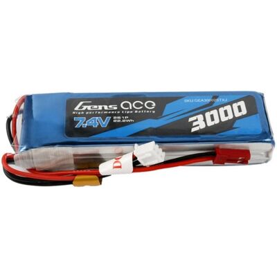 Gens Ace Gens Ace 3000mAh 7.4V 2S Batería LiPo - Batería LiPo Gens Ace Gens Ace 3000mAh 7.4V 2S Batería LiPo - Batería LiPo