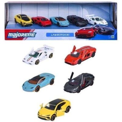 Pack de coches Majorette 5 vehículos escala 1/64 Lamborghini Pack de coches Majorette 5 vehículos escala 1/64 Lamborghini