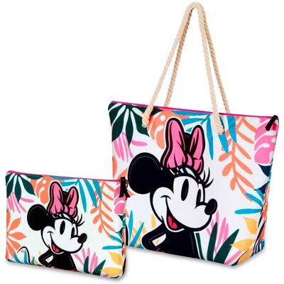 Karactermania - Bolsa De Playa Soleil Con Neceser De Regalo. Minnie Mouse Island Karactermania - Bolsa De Playa Soleil Con Neceser De Regalo. Minnie Mouse Island