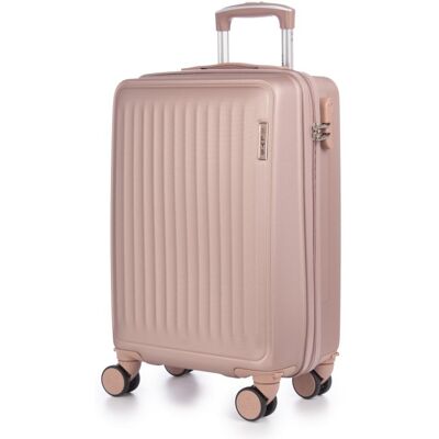dam-electronics Dam Maleta De Cabina Trolley En Material Ligero De Abs De Alta Resistencia. Cerradura Numérica Y 4 Ruedas Dobles Extraíbles Y Giratorias 360°. 38x22x55 Cm. Color: Champagne dam-electronics Dam Maleta De Cabina Trolley En Material Ligero De Abs De Alta Resistencia. Cerradura Numérica Y 4 Ruedas Dobles Extraíbles Y Giratorias 360°. 38x22x55 Cm. Color: Champagne