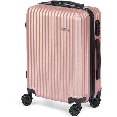 dam-electronics Dam Maleta Trolley De Cabina En Abs, Ligera Y Resistente. Diseño Listón. 23x38x57 Cm. Color: Rosa dam-electronics Dam Maleta Trolley De Cabina En Abs, Ligera Y Resistente. Diseño Listón. 23x38x57 Cm. Color: Rosa