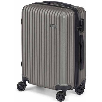dam-electronics Dam Maleta Trolley De Cabina En Abs, Ligera Y Resistente. Diseño Listón. 23x38x57 Cm. Color: Gris Oscuro dam-electronics Dam Maleta Trolley De Cabina En Abs, Ligera Y Resistente. Diseño Listón. 23x38x57 Cm. Color: Gris Oscuro
