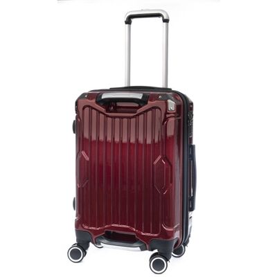 dam-electronics Dam Maleta De Cabina Trolley Extensible En Material Ligero De Abs+pc De Alta Resistencia Con Esquinas Reforzadas. Cerradura Numérica Tsa, 4 Ruedas Dobles Extraíbles Y Giratorias 360°. 37x24x56 Cm. Color: Granate dam-electronics Dam Maleta De Cabina Trolley Extensible En Material Ligero De Abs+pc De Alta Resistencia Con Esquinas Reforzadas. Cerradura Numérica Tsa, 4 Ruedas Dobles Extraíbles Y Giratorias 360°. 37x24x56 Cm. Color: Granate