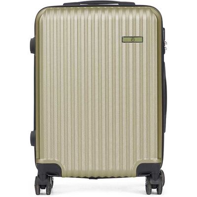 dam-electronics Dam Maleta Trolley De Cabina En Abs, Ligera Y Resistente. Diseño Listón. 23x38x57 Cm. Color: Verde dam-electronics Dam Maleta Trolley De Cabina En Abs, Ligera Y Resistente. Diseño Listón. 23x38x57 Cm. Color: Verde