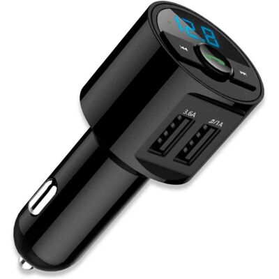 OcioDual BT28 Transmisor Bluetooth 2x USB para Coche Negro OcioDual BT28 Transmisor Bluetooth 2x USB para Coche Negro