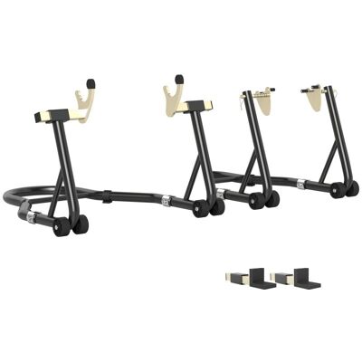 Homcom Caballete De Moto Carga 390 Kg Soporte Delantero Y Trasera Universal Homcom Caballete De Moto Carga 390 Kg Soporte Delantero Y Trasera Universal