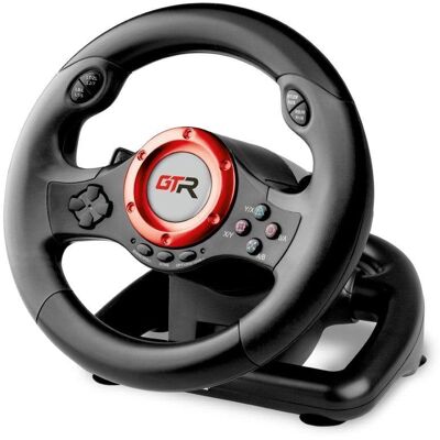 indeca-business Volante Indeca Jinshu V GTR 23cm Multiplataforma con Pedales y Vibración indeca-business Volante Indeca Jinshu V GTR 23cm Multiplataforma con Pedales y Vibración