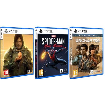 ardistel Pack Death Stranding DC + Spiderman Miles Morales + Uncharted Colección Legado de los Ladrones PS5 ardistel Pack Death Stranding DC + Spiderman Miles Morales + Uncharted Colección Legado de los Ladrones PS5