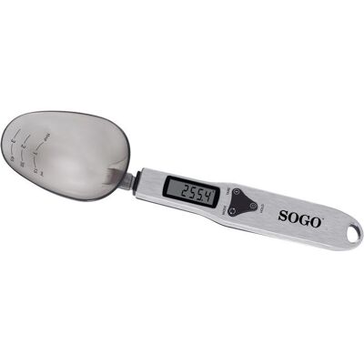 Cuchara medidora SOGO BAC-SS-2930 precisión 0,1 g LCD acero inoxidable Cuchara medidora SOGO BAC-SS-2930 precisión 0,1 g LCD acero inoxidable