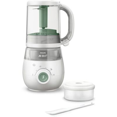 Vaporera/Batidora Infantil Philips Avent Premium SCF885/01 4 en 1 1 L Verde Blanco Vaporera/Batidora Infantil Philips Avent Premium SCF885/01 4 en 1 1 L Verde Blanco