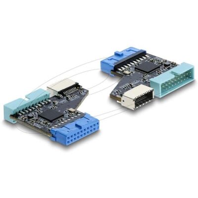 Adaptador DeLOCK USB 3.0 Interno 20 Pines a 2x USB 3.0 y Type-E Key A Adaptador DeLOCK USB 3.0 Interno 20 Pines a 2x USB 3.0 y Type-E Key A