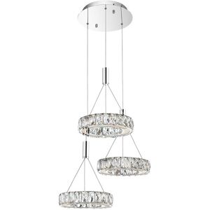 Nova Luce Luminaria Led Colgante Suspension  Corona 7402401 Cromo