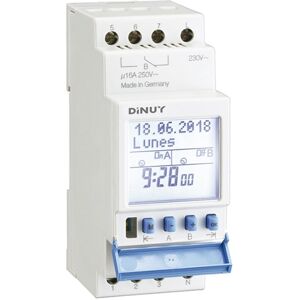 Dinuy Interruptor Horario Digital Modular Anual 1 Canal  Ih Jah Mi0