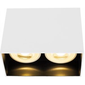 Hofflights Downlight De Superficie Bogota Square Doble  1.2024.1190 Blanco/negro