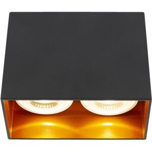 Hofflights Downlight De Superficie Bogota Square Doble  1.2024.1290 Negro/oro