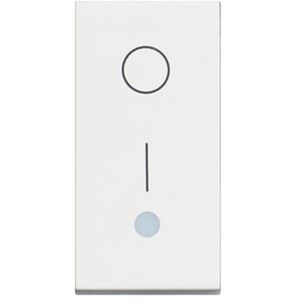 Bticino Interruptor Bipolar Estrecho Iluminable  Rw4002l Classia 1 Modulo Blanco