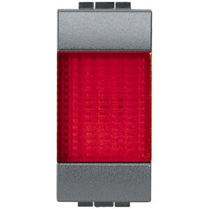 Bticino Portalámpara Con Difusor Rojo 1 Módulo  Livinglight L4371r Antracita