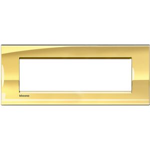 Bticino Placa Embellecedora 7 Módulos Centrados Livinglight  Lna4807oa Oro Frio