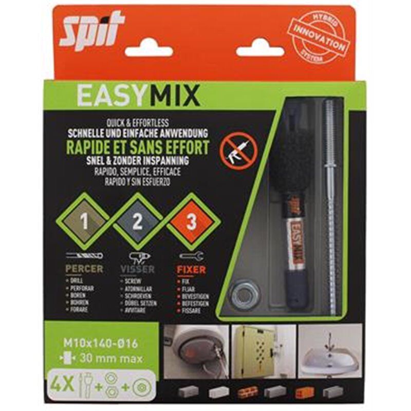 Spit Kit Fijacion Rapida Sistema Easy-Mix Kit  060231 M10x140/30