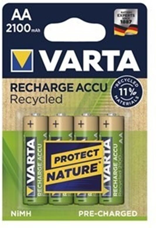 Silver Sanz Pila Recargable Lr06 Aa 2100mah Varta Blister 4 Pilas Recycled