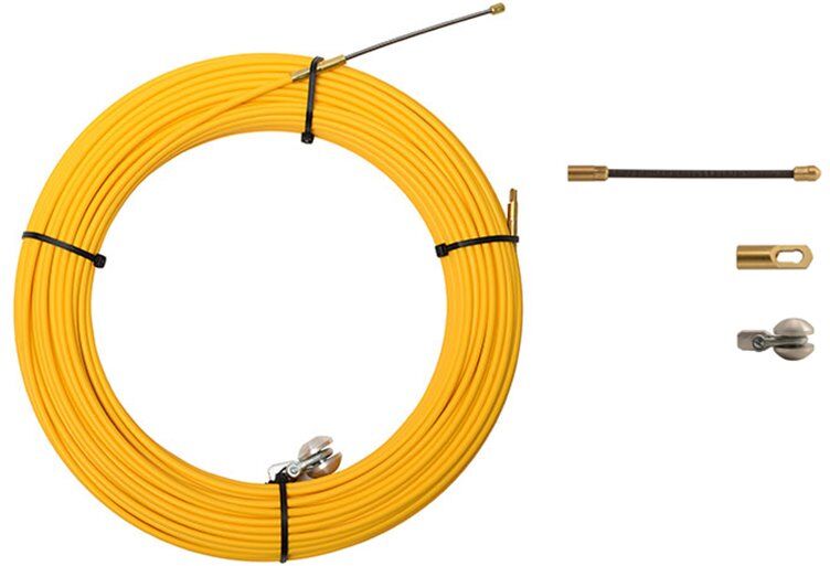 Anguila Pasacables Industrial  30450040 4,5mm 40m Fibra Terminales Intercambiables Amarillo