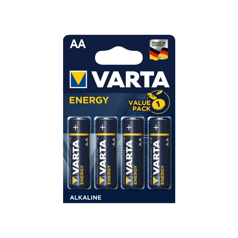 Silver Sanz Pila Alcalina Lr06 Aa Varta Blister 4 Pilas Energy