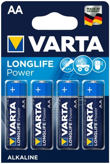 Silver Sanz Pila Alcalina Lr06 Aa Varta Blister 4 Pilas Longlife Power