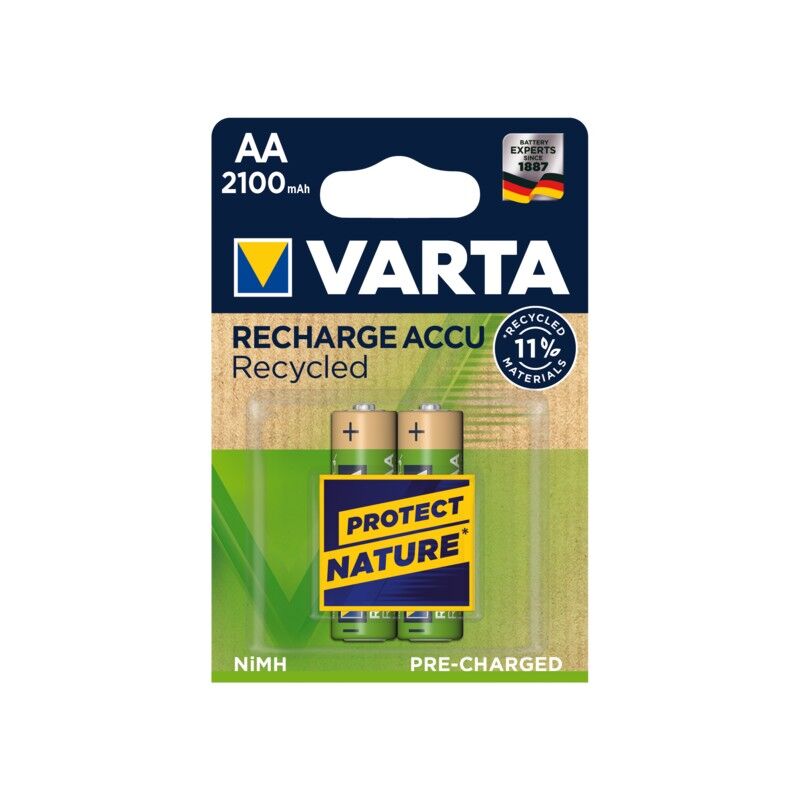 Silver Sanz Pila Recargable Lr06 Aa 2100mah Varta Blister 2 Pilas Recycled