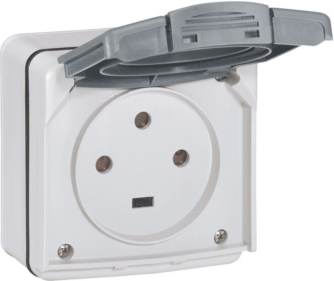 Legrand Base 20a 3p+t 400v Estanca Plexo  091656 Ip55 Con Tapa Gris