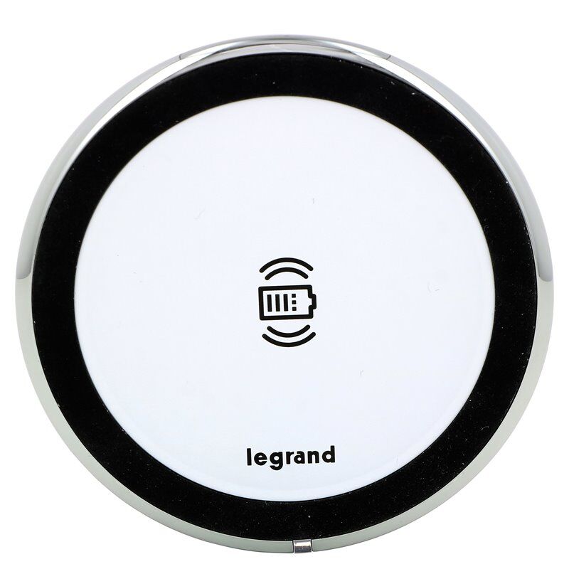 Legrand Cargador Inalámbrico 15w  Incara Disq 80 Certificado Qi 077642l Blanco