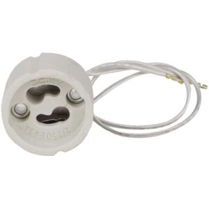 Jiso Portalamparas Gu10 Ceramico 1phb  Con Cable De Silicona