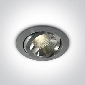 One Light Empotrable Orientable De Techo  11106a/al/w Aluminio 6w 3000k
