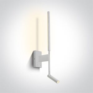 One Light Aplique De Lectura Led  65144/w/w Blanco 3w+6w Trasera 3000k Ip20