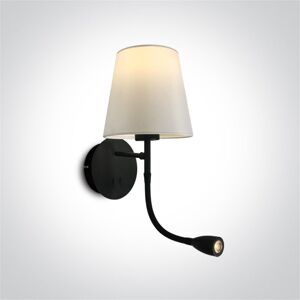 One Light Aplique De Lectura Led  61124/b/w Negro 3w 3000k Ip20