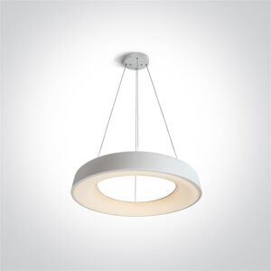 One Light Lampara Colgante Led Techo  62180nb/w/w Blanco 80w 3000k