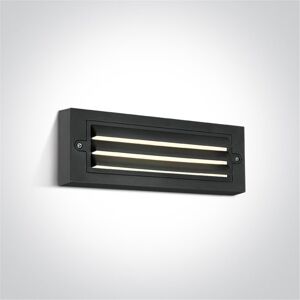 One Light Aplique Led Pared  67502a/an/w Antracita 6w 3000k Ip65