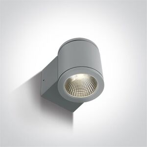 One Light Aplique Led Pared  67138e/g/w Gris 6w 3000k Ip54