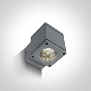 One Light Aplique Led Pared  67138f/g/w Gris 6w 3000k Ip54