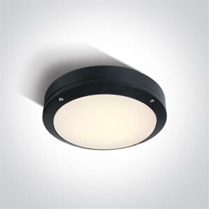 One Light Aplique Led Pared  67442/b/w Negro 10w 3000k Ip54