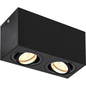 Slv Luminaria Foco  Triledo Doble Cuadrada 1002005 Negro