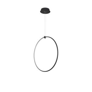 Nova Luce Luminaria Led Colgante Suspension  Ring 9820591 Negro