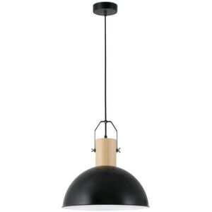 Faro Lampara Colgante  Barcelona 68561 Margot Negro Mate/madera