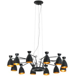 Faro Lampara Colgante  Barcelona Retro 20048 Negro/cobre 12 Lamparas