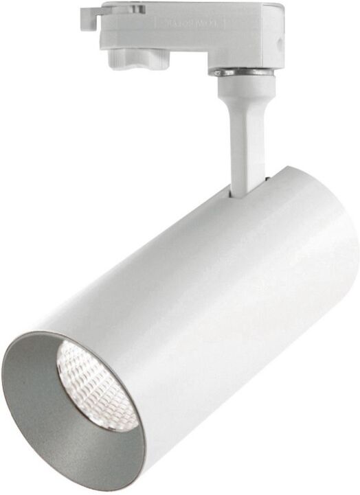 Indeluz Proyector Carril Hidra J R Led 18w  836b-L3121b-01 Blanco-Plata 3000k