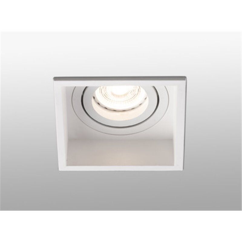 Faro Empotrable Cuadrado Orientable De Techo  Barcelona Hyde 40120 Blanco